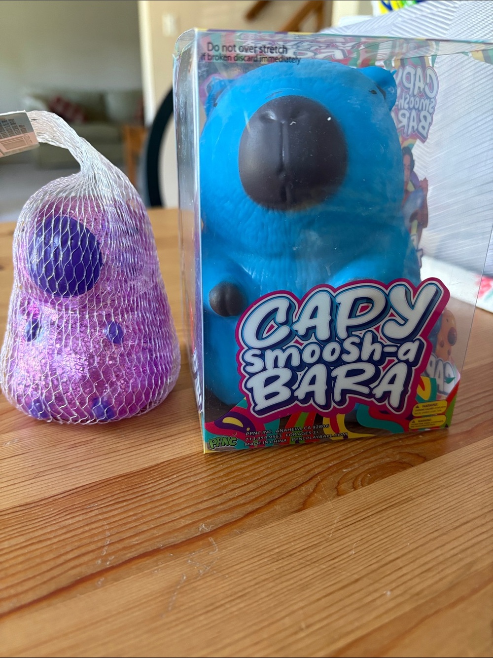 Price for both!!CAPY Smoosh-A-Bara Blue Plush Squeeze Toy and purple sugar swap